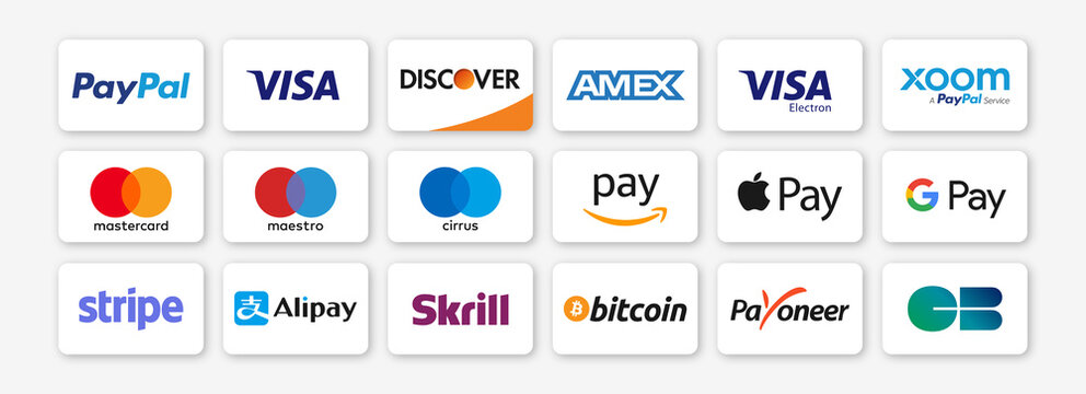 Visa Mastercard等支付方式图标
